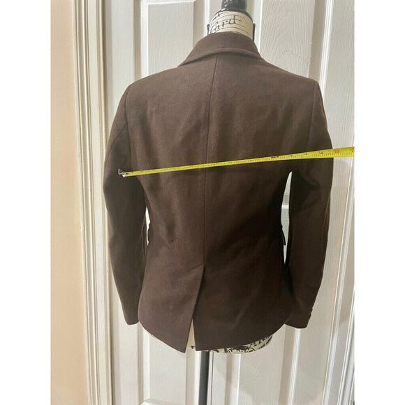 J.CREW BLAZER WOOL BLEND SZ S FRONT POCKETS MOCCA BROWN DARK ACADEMIA CORE - Picture 5 of 14